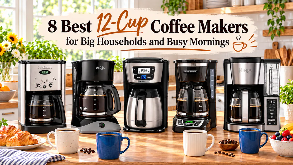 8 Best 12-Cup Coffee Makers for Big Households and Busy Mornings