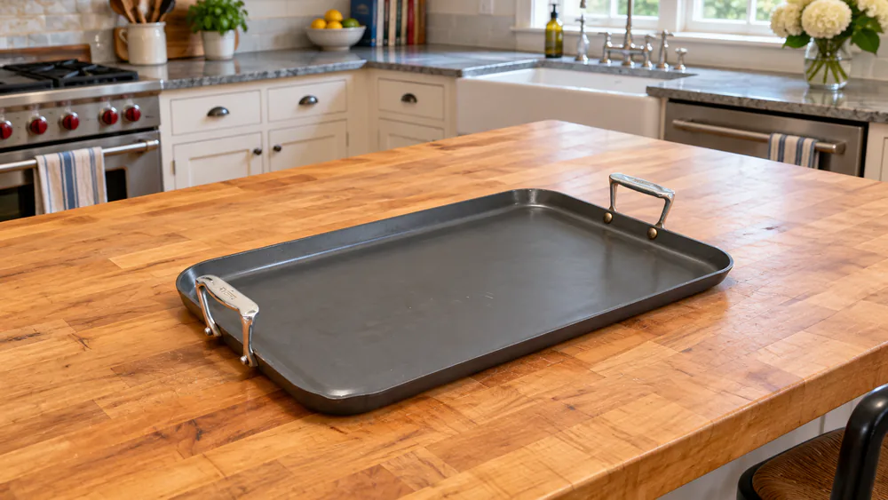 All-Clad 3020 Hard Anodized Double Burner Griddle