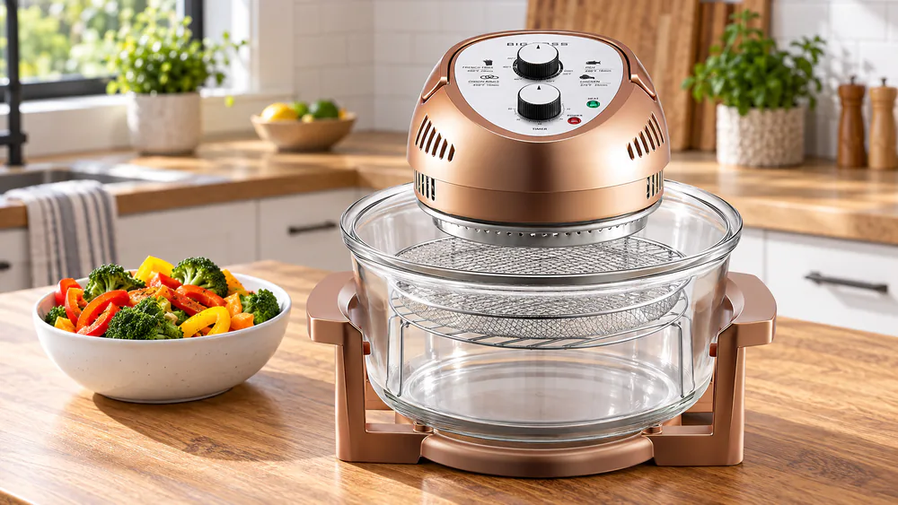 Big Boss 16Qt Oil-Less Glass Bowl Air Fryer