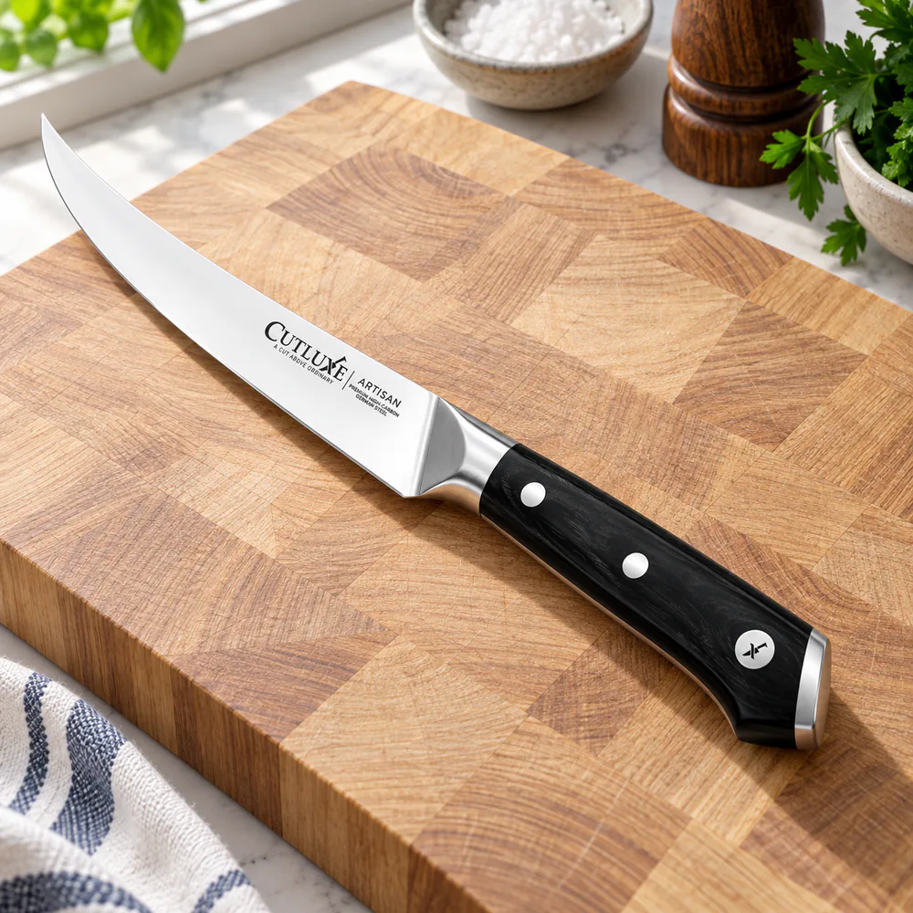 Cutluxe Curved 6-Inch Boning Knife