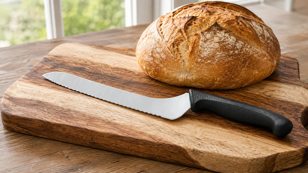 Mercer Culinary Millennia M23890 9-Inch Offset Wavy Edge Bread Knife