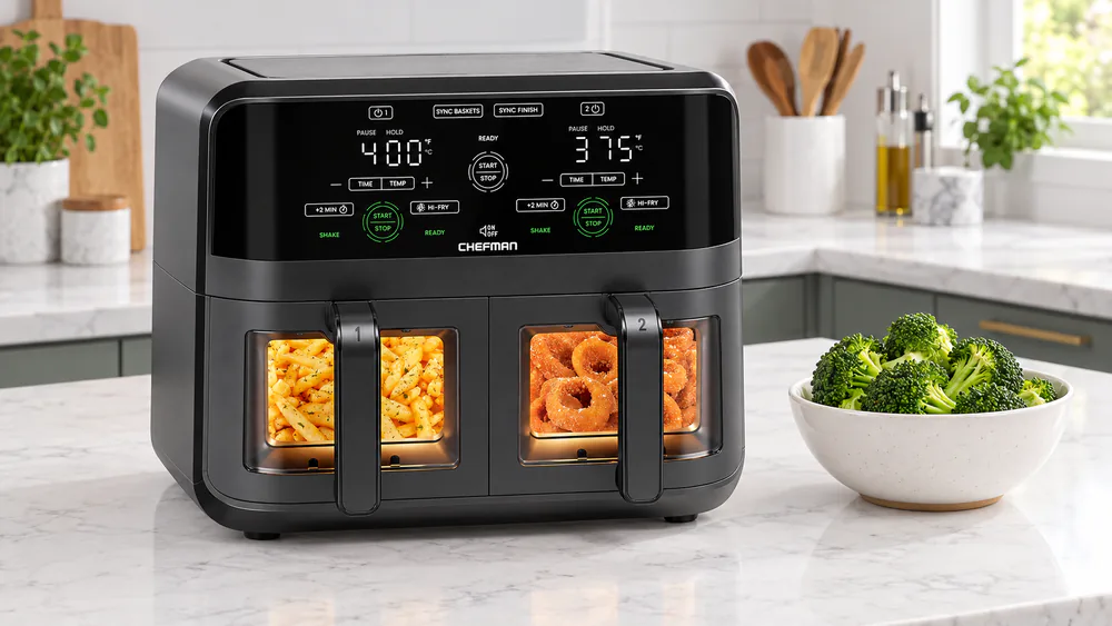 Chefman 6-Quart Dual Basket Air Fryer