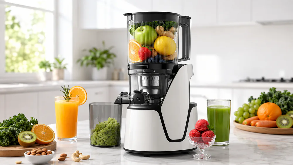 EanOruus 3-in-1 Cold Press Juicer