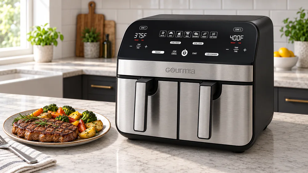 Gourmia 10-Qt Dual Basket Air Fryer
