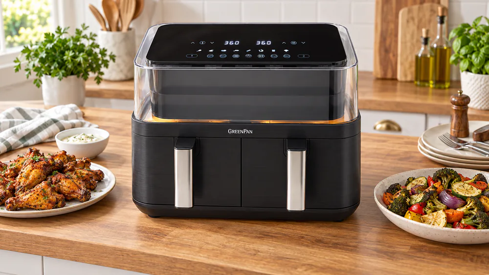 GreenPan Clearview 10QT Double Air Fryer