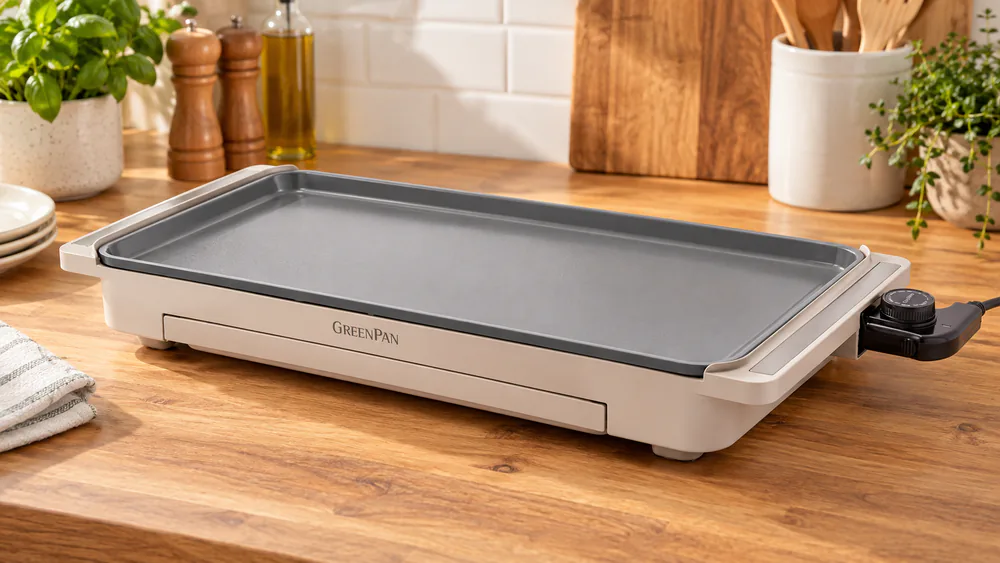 GreenPan Advanced 10.5 x 20 Griddle with Warming Drawer