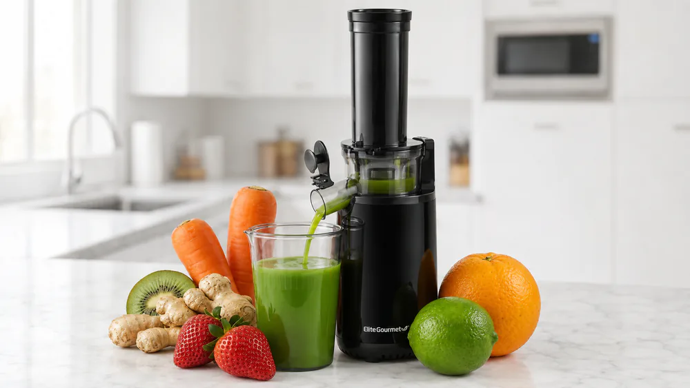 Elite Gourmet EJX600 Mini Cold Press Juicer