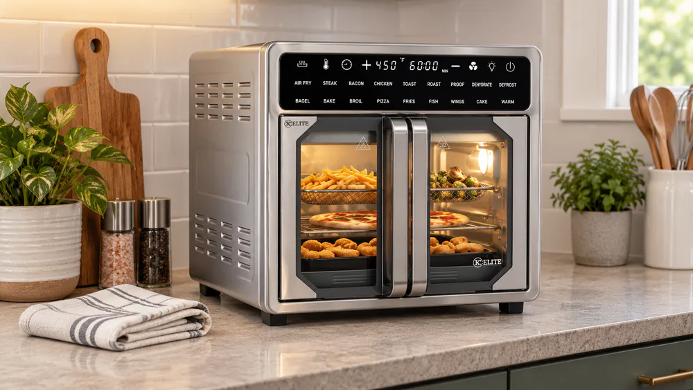 Kitchen Elite 16 Qt French Door Air Fryer Oven