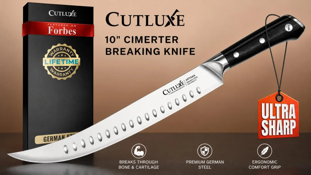 Cutluxe 10" Cimeter Breaking Knife