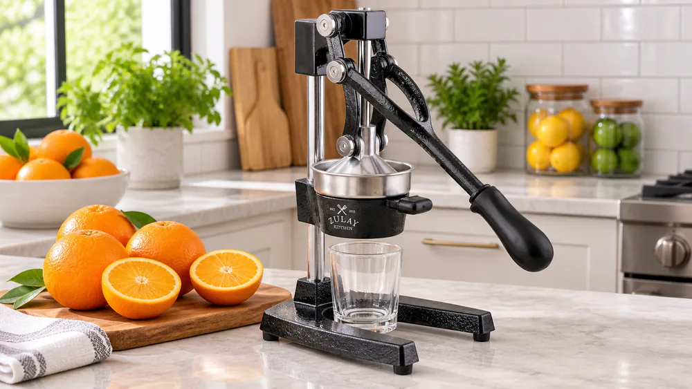 Zulay Kitchen Cast Iron Orange Squeezer