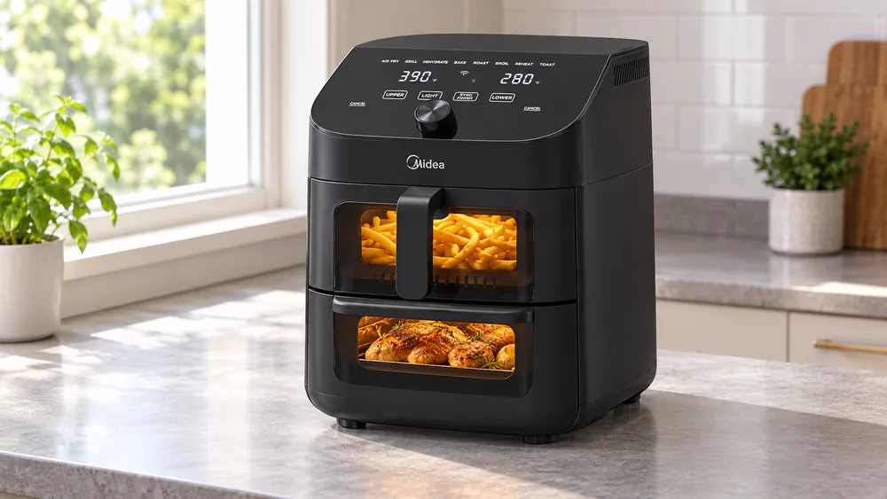 Midea 11 qt. 8-in-1 Smart Dual-Zone Air Fryer Oven