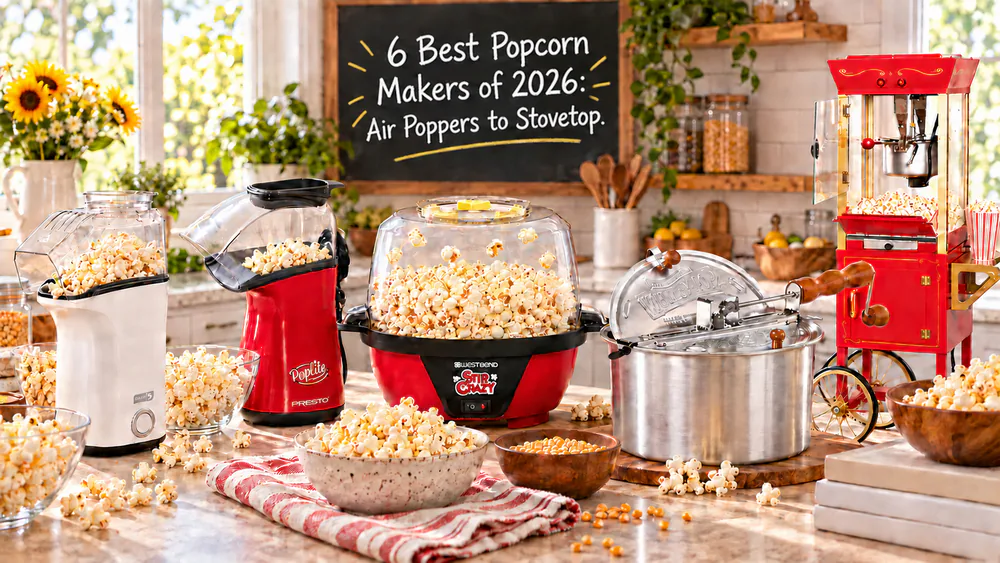 6 Best Popcorn Makers of 2026: Air Poppers to Stovetop