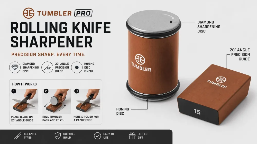 Tumbler Pro Rolling Knife Sharpener