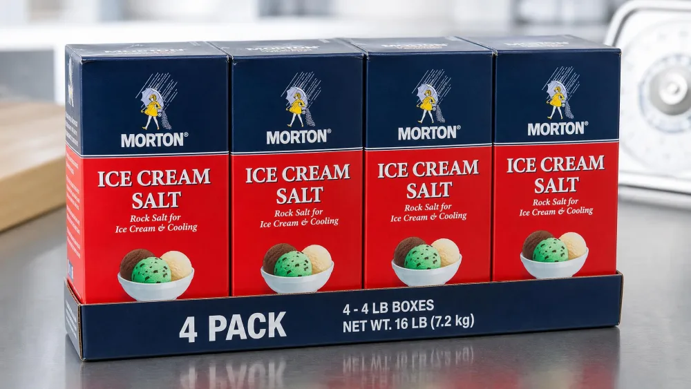 Morton Ice Cream Salt, Rock Salt, 4 lb 4-Pack