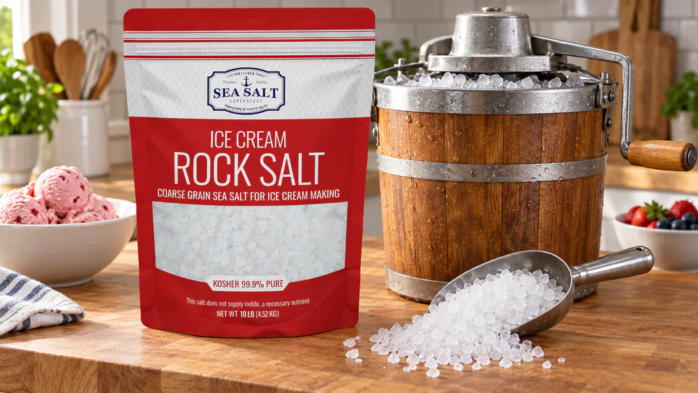 Sea Salt Superstore Rock Salt for Ice Cream Making, 10 lb