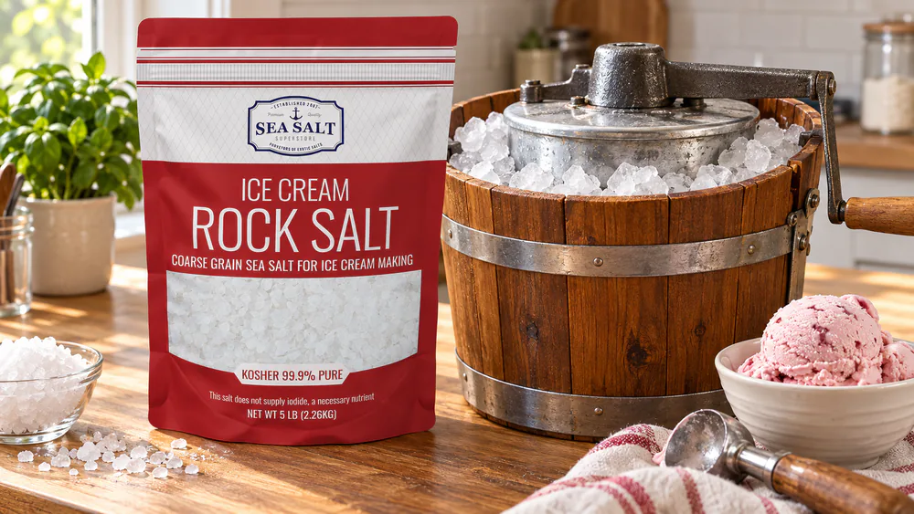 Sea Salt Superstore Rock Salt for Ice Cream Making, 5 lb Bag
