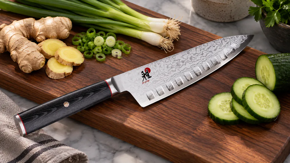 Miyabi Kaizen 7-Inch Hollow Edge Santoku Knife