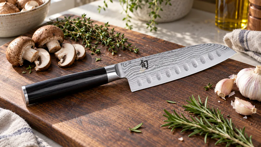 Shun Classic 7-Inch Hollow Ground Santoku Knife