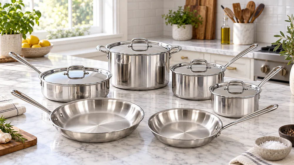 All-Clad D3 Tri-Ply Stainless Steel 10-Piece Cookware Set