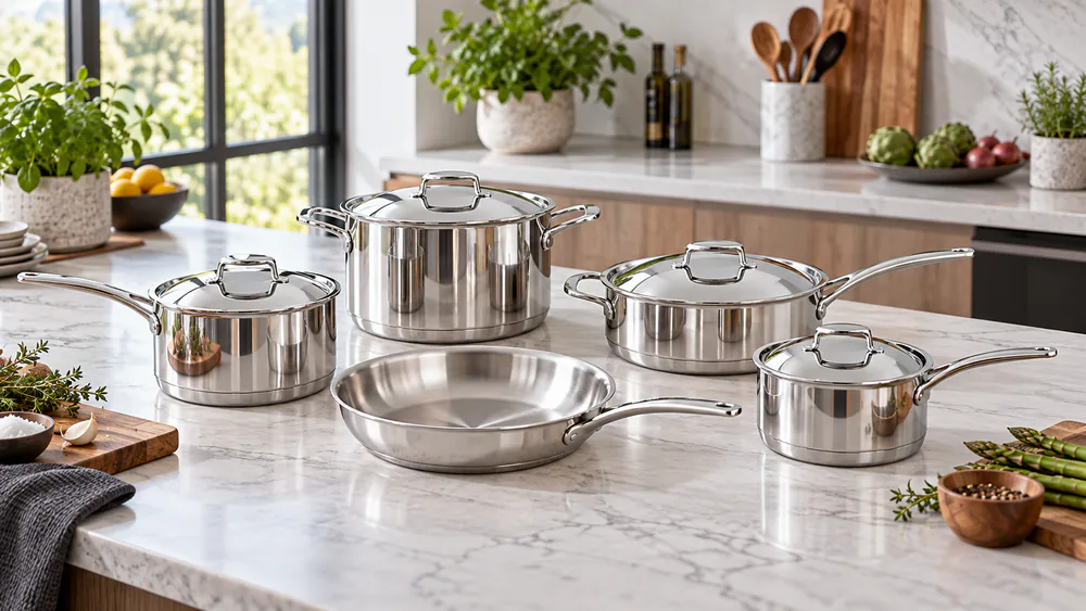 Demeyere Atlantis 7-Piece Stainless Steel Cookware Set