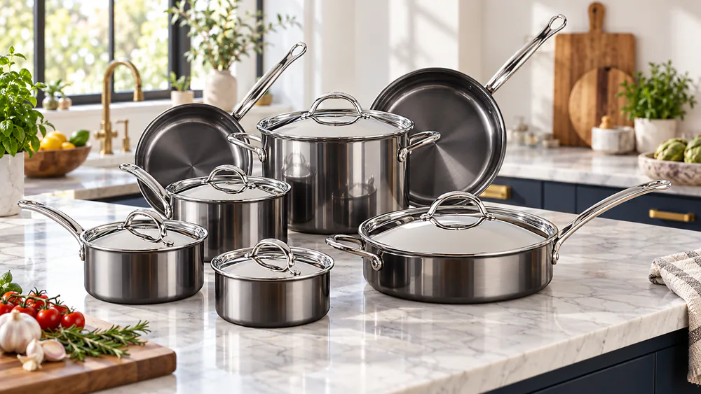 Hestan NanoBond Stainless Steel 10-Piece Cookware Set