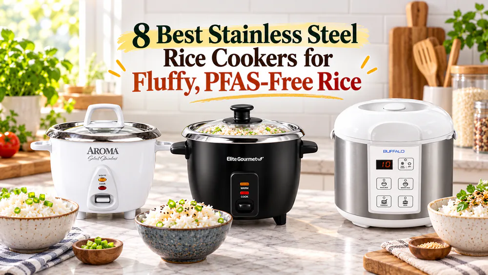 8 Best Stainless Steel Rice Cookers for Fluffy, PFAS-Free Rice