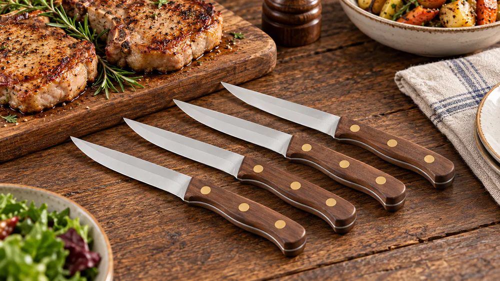 Chicago Cutlery B144 Walnut Tradition 4-Piece Steak Knife Set