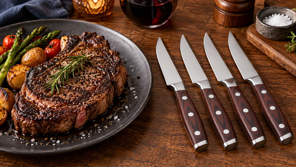 Messermeister Avanta 4-Piece Pakkawood Fine Edge Steak Knife Set
