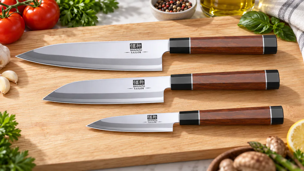 SHAN ZU 3-Piece Japanese Knife Set