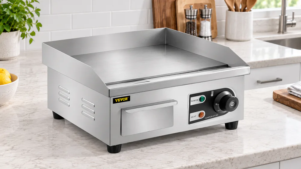 VEVOR 14" Commercial Electric Griddle (No Plug)
