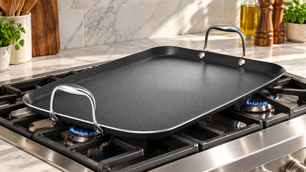 HexClad Hybrid Double Burner Griddle