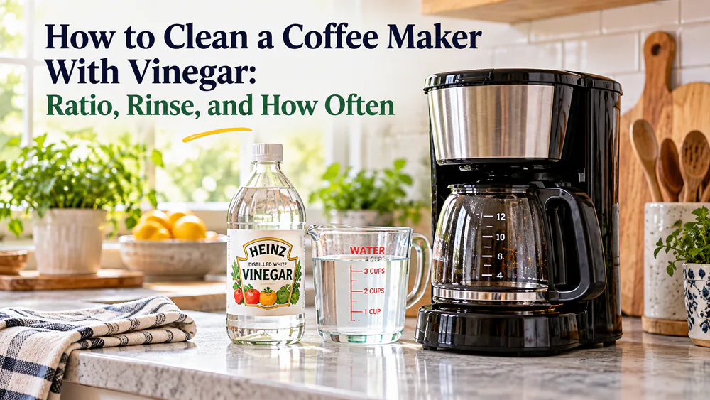 How to Clean a Coffee Maker With Vinegar: Ratio, Rinse, and How Often
