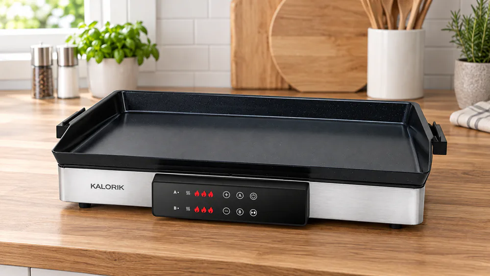 Kalorik MAXX 2-in-1 Electric Griddle & Double Cooktop GR52470SS