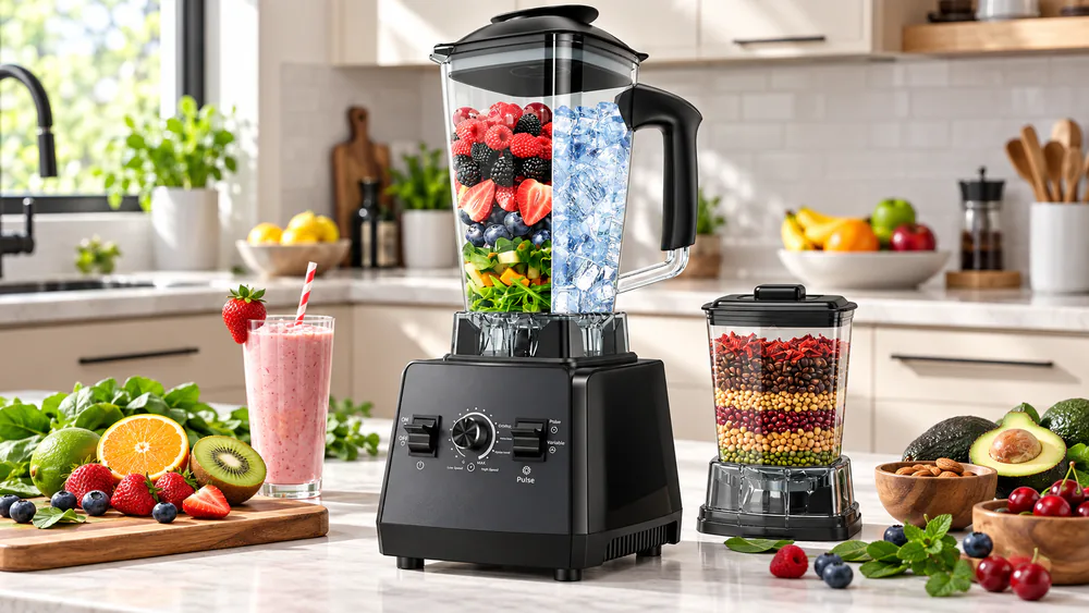 PRASKY Max 2400W/1000W Blender & Grinder Combo