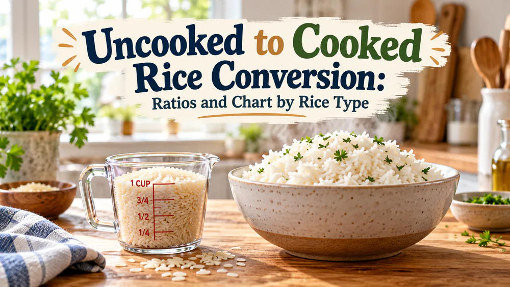 Uncooked to Cooked Rice Conversion: Ratios and Chart by Rice Type