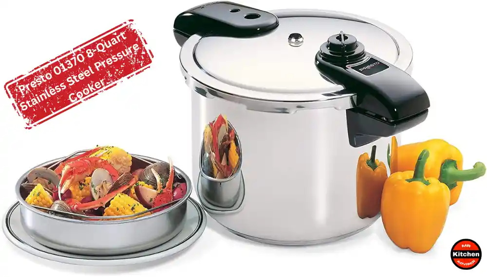 Presto 01370 8-Quart Stainless Steel Pressure Cooker