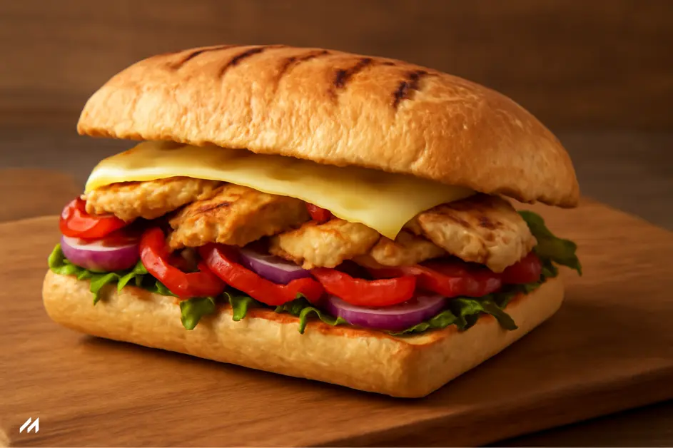 Chicken roasted red pepper sandwich